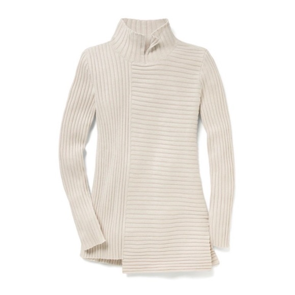 CAbi 3363 D-Ring Pullover Ribbed Sweater Cream M - Picture 3 of 8